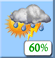 This Afternoon: Showers and thunderstorms likely. Partly sunny, with a high near 67. Southwest wind 5 to 10 mph. Chance of precipitation is 60%. New rainfall amounts less than a tenth of an inch possible. This Afternoon: Showers And Thunderstorms Likely